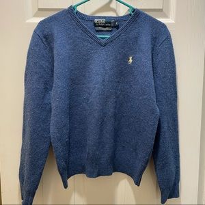 Men’s 100% lambs wool Polo Ralph Lauren pullover sweater.